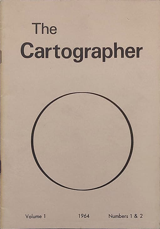 Cover of The Cartographer, volume 1, numbers 1–2 (1964), predecessor to Cartographica