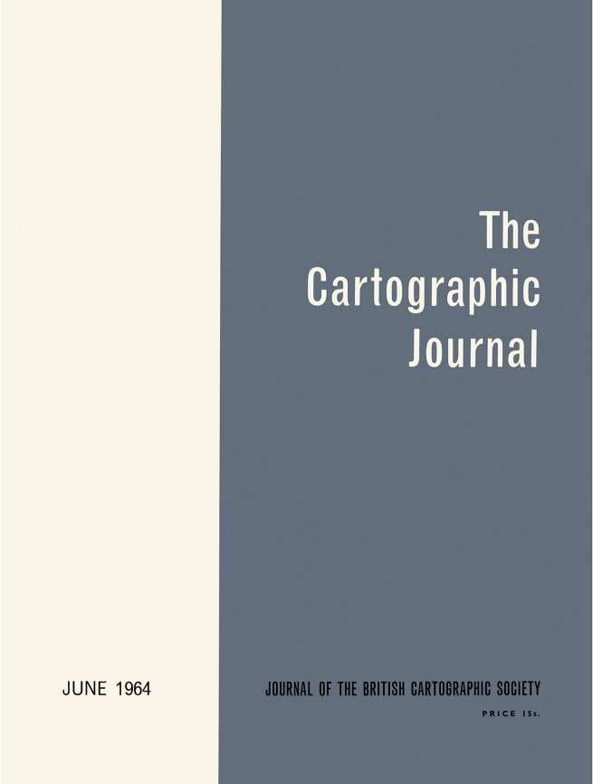 Cover of the first issue of The Cartographic Journal, June 1964