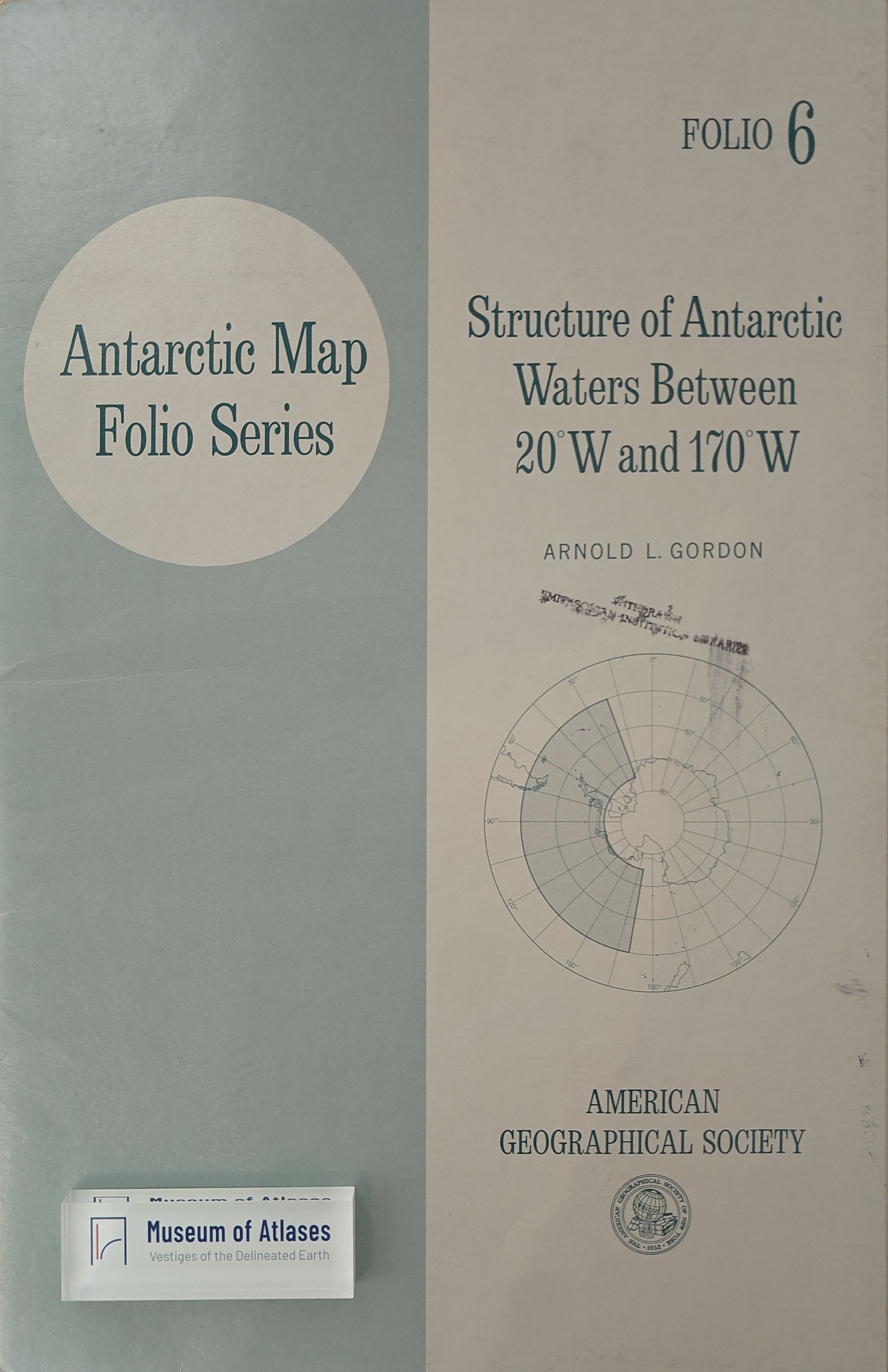 Antarctic Map Folio Series, Vol. 06: Structure of Antarctic Waters Between 20°W and 170°W