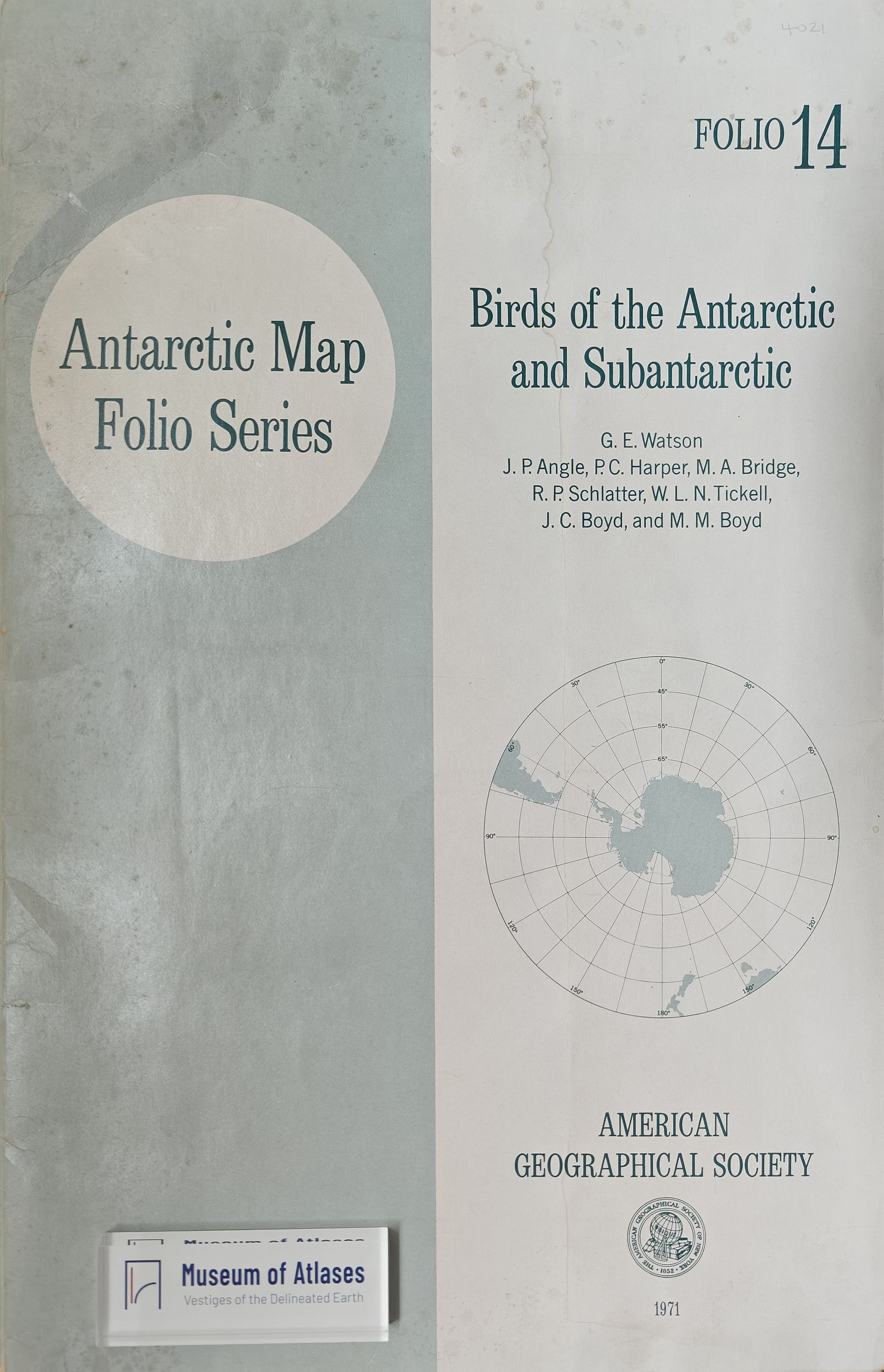 Antarctic Map Folio Series, Vol. 14: Birds of the Antarctic and Subantarctic
